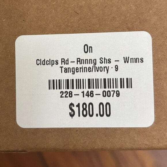 NIB On Running Cloudeclipse Running Shoe in Tangerine/Ivory, Size 9 - Picture 14 of 14